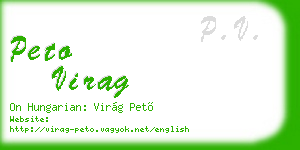 peto virag business card